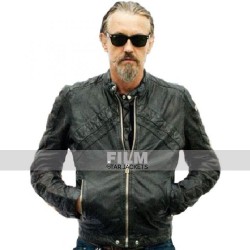 SONS OF ANARCHY TOMMY FLANAGAN BLACK LEATHER JACKET